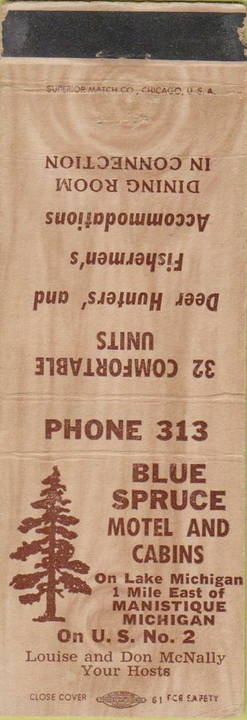 Blue Spruce Motel - Matchbook (newer photo)